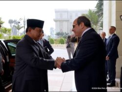 Momen Pertemuan Prabowo dan Pemimpin Negara El-Sisi di Kairo Mesir